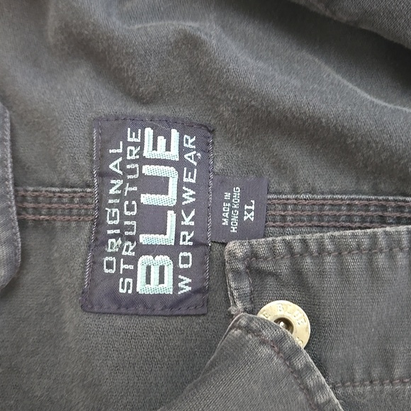 Original Structure Blue Workwear Shirt XL 100% Cotton Utility - Picture 2 of 5